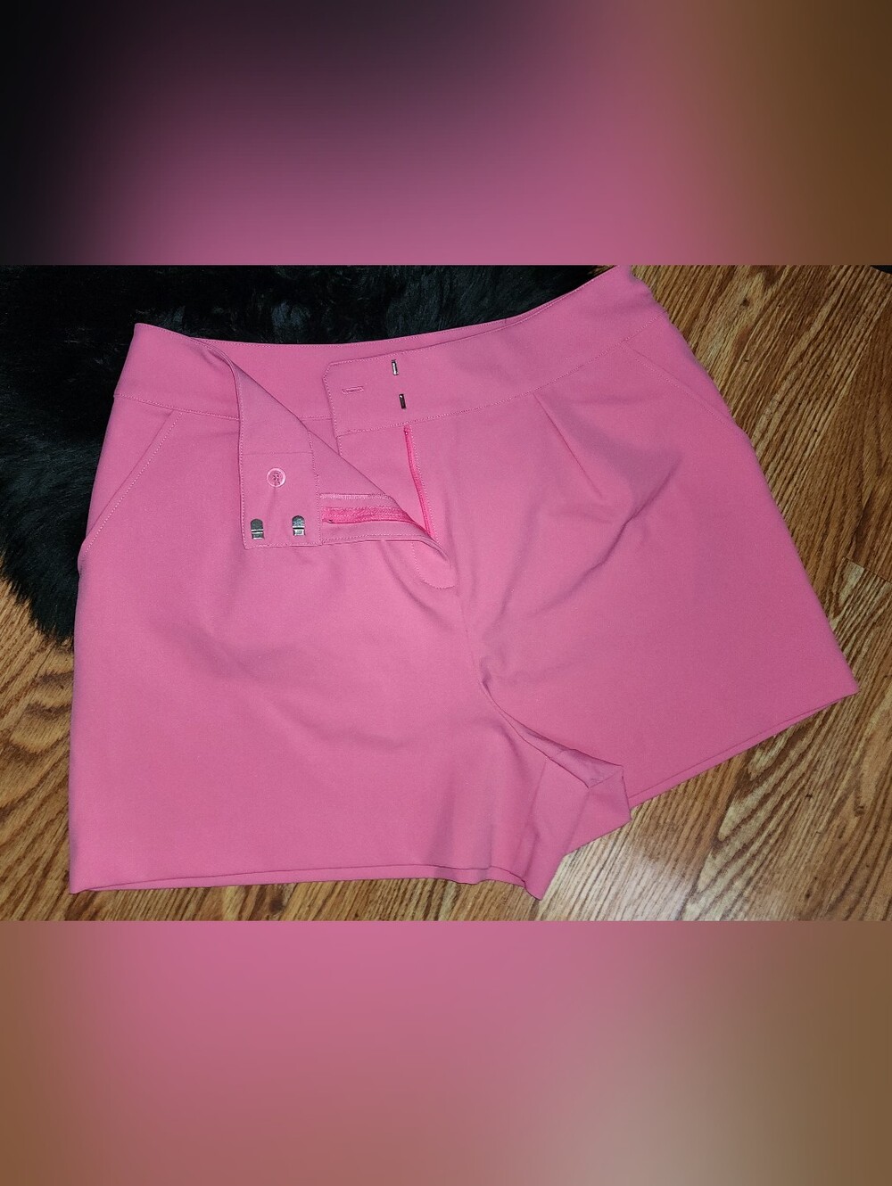 NEW NY&C Women’s Pink High-Waist Dress Shorts Size XL